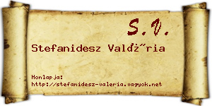 Stefanidesz Valéria névjegykártya