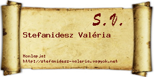 Stefanidesz Valéria névjegykártya