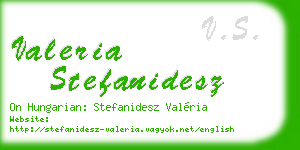 valeria stefanidesz business card