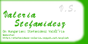 valeria stefanidesz business card